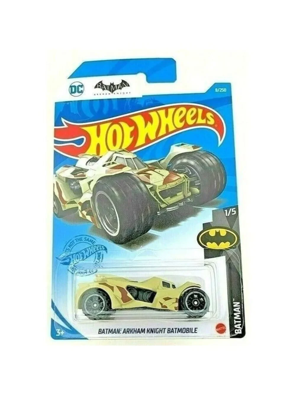 Die Cast Hot Wheels 2020 CAMO Arkham Knight Batmobile Batman 1/5 Card 8/250